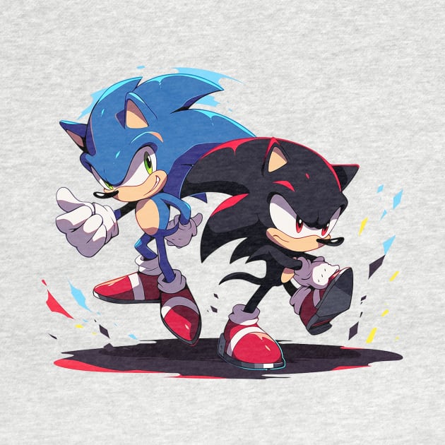 sonic and shadow by piratesnow